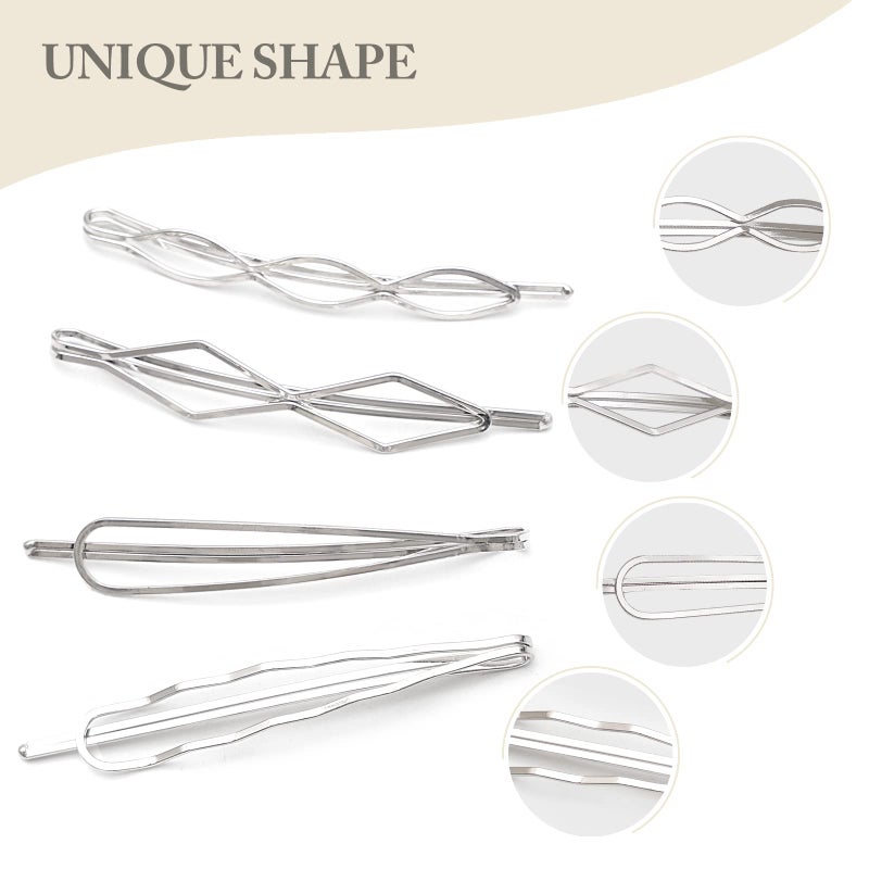 Folansy 12 Pcs Hair Pins Set,Pearl Hair Clips Geometric Hair Pins Metal Hairpin,Minimalist Hair Styling Jewelry,Wedding Dainty Hair Barrettes Accessories,Bobby Pin for Girl Women - Image 3